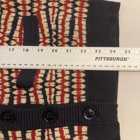 NWOT PLENTY BY TRACY REESE Cardigan M Silk Cotton Geo Print Shawl Neck Buttons - Picture 8 of 9